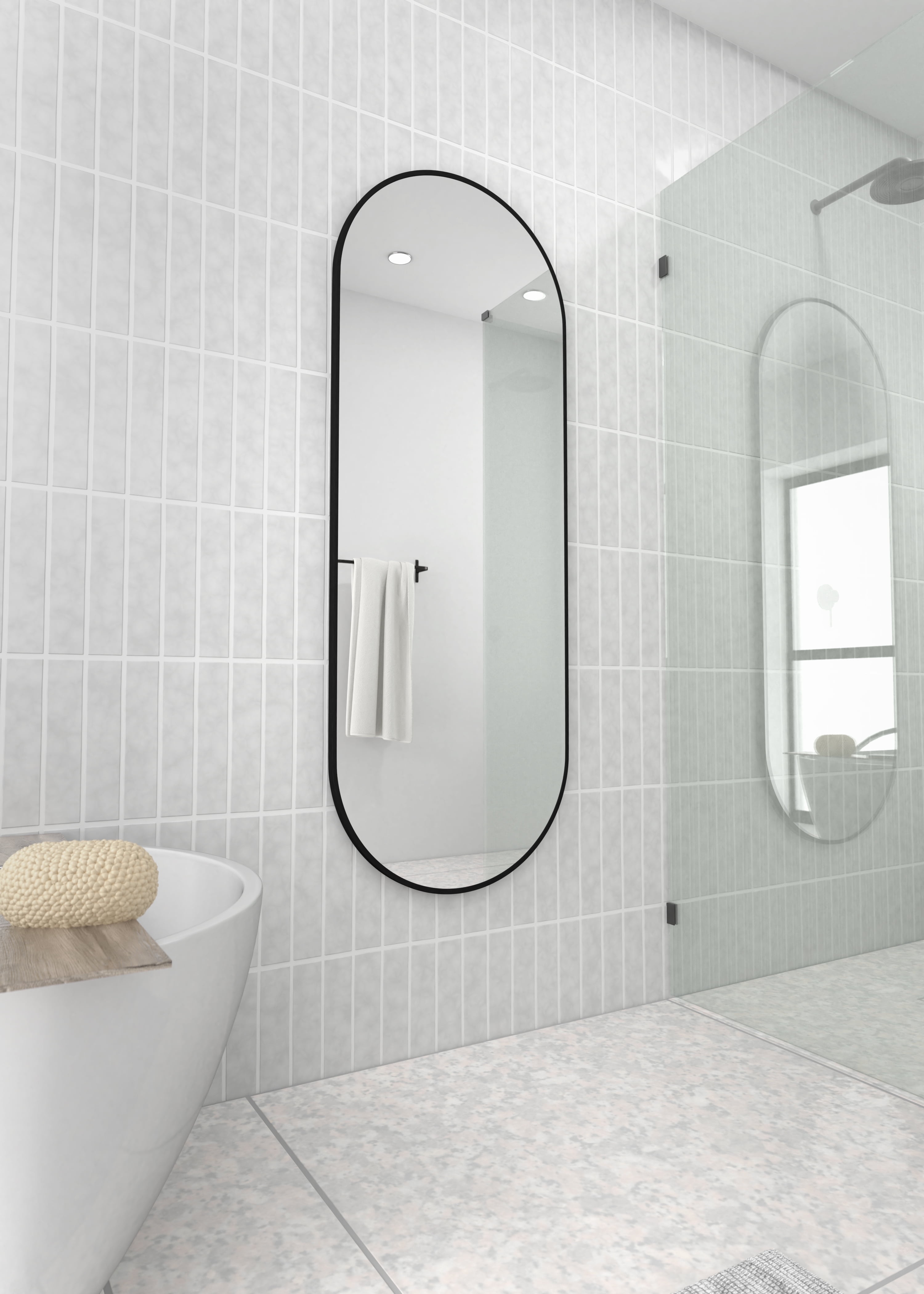 Frame Pill Inara 60 in. x 22 in. Pill Mirror - Walmart.com