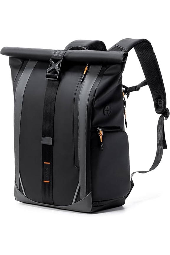 Inateck RollTop 22-26.8L Men's and Women's Laptop Backpack with 180 Opening Main Compartment and Waterproof Zipper, Travel Bag for Leisure and Cycling