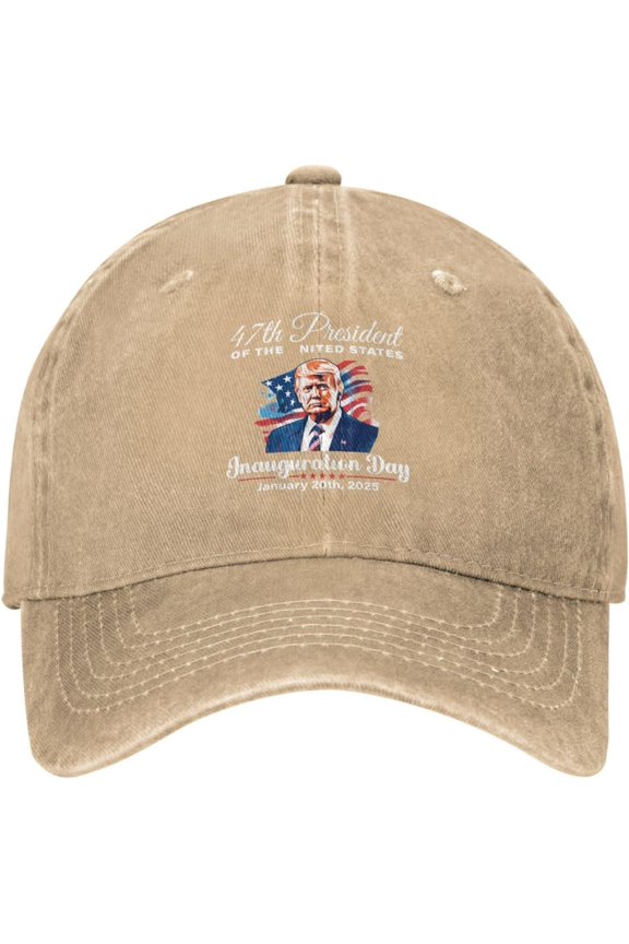 Inauguration Day 2025 Vintage Dad Hats Washed Denim Baseball Cap Men Casquette Classic Adjustable