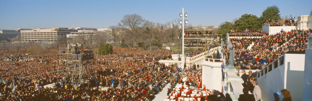 Inauguration of President William Jefferson Clinton Jan 30 1993 Washington DC Canvas Art - Panoramic Images (36 x 12)