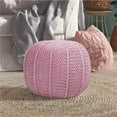 thumbnail image 1 of Posh Living Inaya Cotton Yarn Pouf Blush, 1 of 10