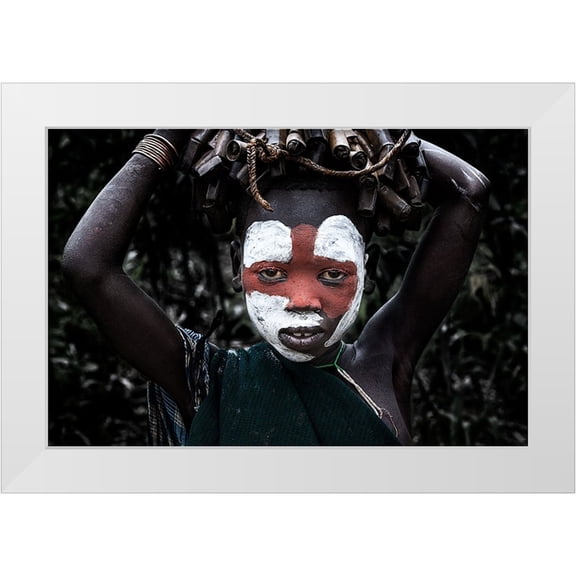 Inazio Kuesta, Joxe 32x23 White Modern Wood Framed Museum Art Print Titled - Untitled