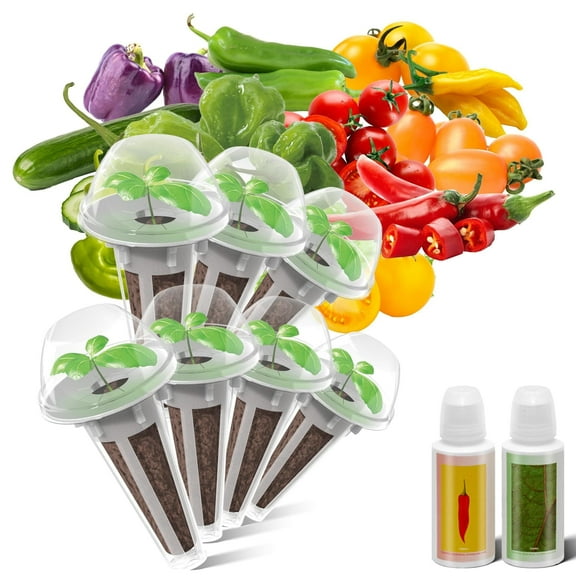 Inbloom Tomato Seed Pod Kit for Aerogarden, Hydroponics Growing System ,7-Pods (300+ Seeds Included Cherry Tomato, Pepper & Cucumber)