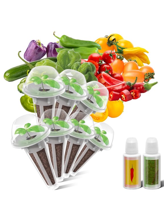 Inbloom Tomato Seed Pod Kit for Aerogarden, Hydroponics Growing System ,7-Pods (300+ Seeds Included Cherry Tomato, Pepper & Cucumber)