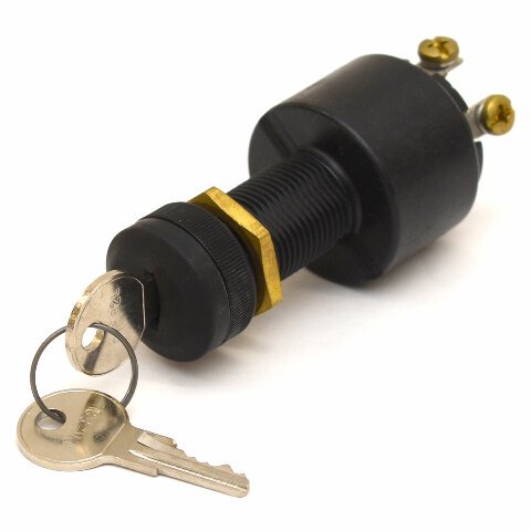Inboard Boat Ignition Switch | 2-Position I/O 3-Spade w/ Keys