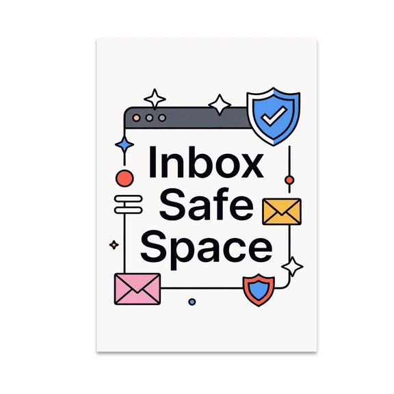 Inbox Safe Space Digital Organization Wall Art - Tech Enthusiast - 13x19 Poster Print