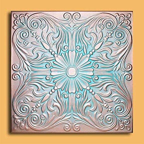 Inc - Astana Copper Patina - Styrofoam Ceiling Tile (Package of 10 Tiles)