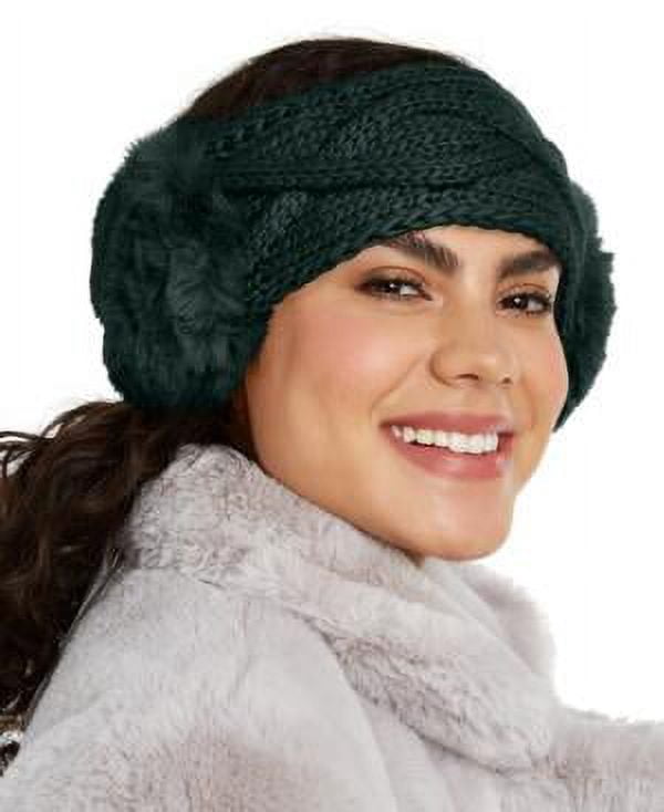 Faux Fur Knit Headband. New. One Size. Surell Faux Fur Stretch Knit Headband Black One Size 9047 | eBay main image 2