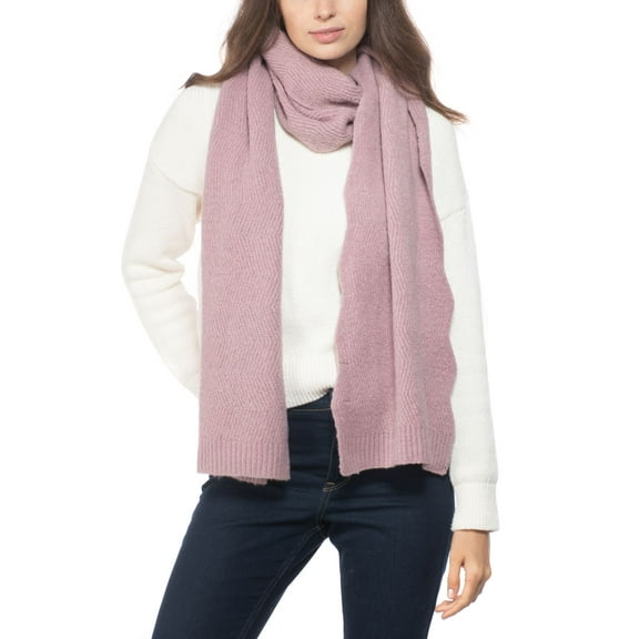 Inc Chevron Knit Muffler Scarf, Dark Pink