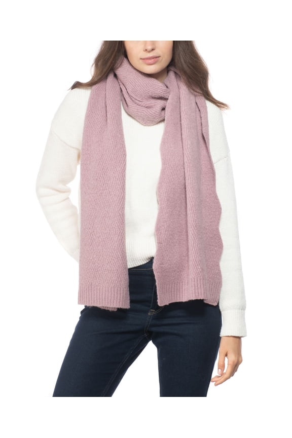 Inc Chevron Knit Muffler Scarf, Dark Pink