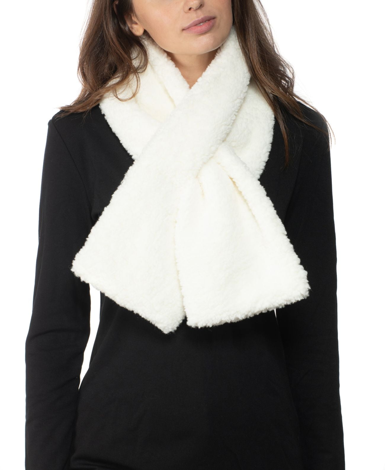 UGG FAUX FUR PULL THROUGH SCARF ホワイト UGG FAUX FUR PULL THROUGH SCARF ホワイト UGG Women's Faux