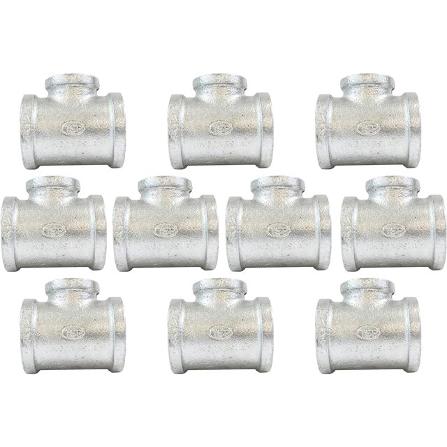 Inc Galvanized Pipe Fittings 1/2" Tee 10 PACK Class 150 For