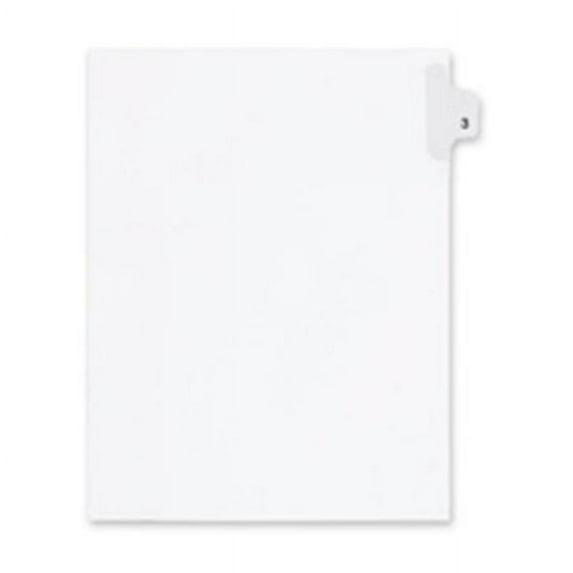Inc. Index Dividers- Number 87- Side Tab- .505 Cut- Letter- 25-ST- WE