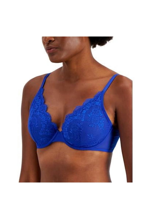 Apex Lace Bra, blue small