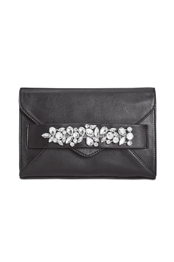 $90 INC International Concepts Blaaire Floral Crossbody/Clutch Black