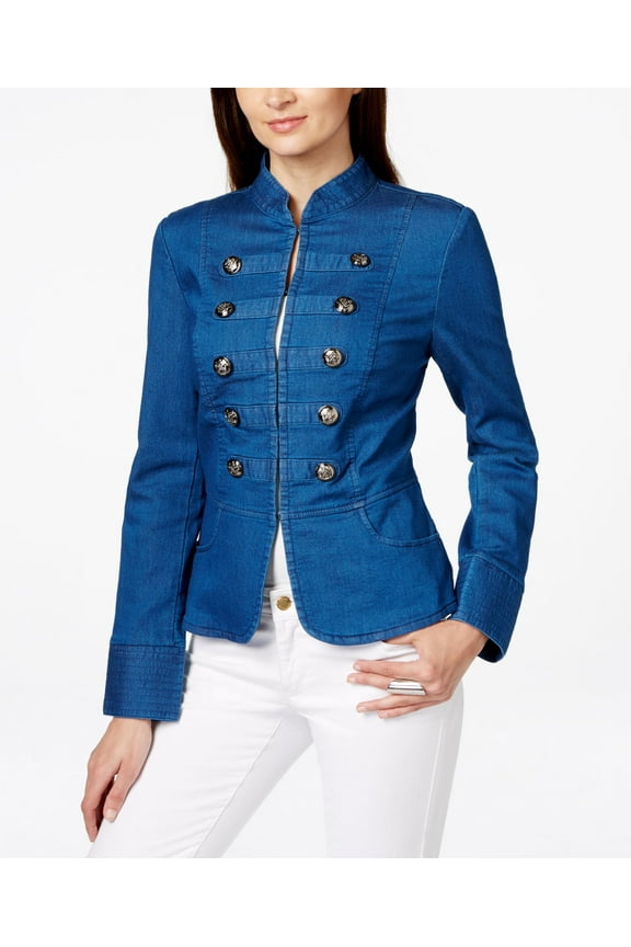 Denim Military Jacket Indigo S