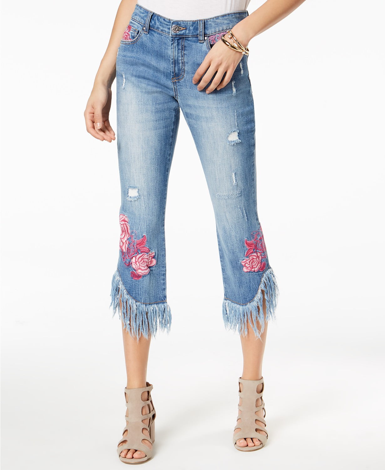 Inc embroidered jeans sale