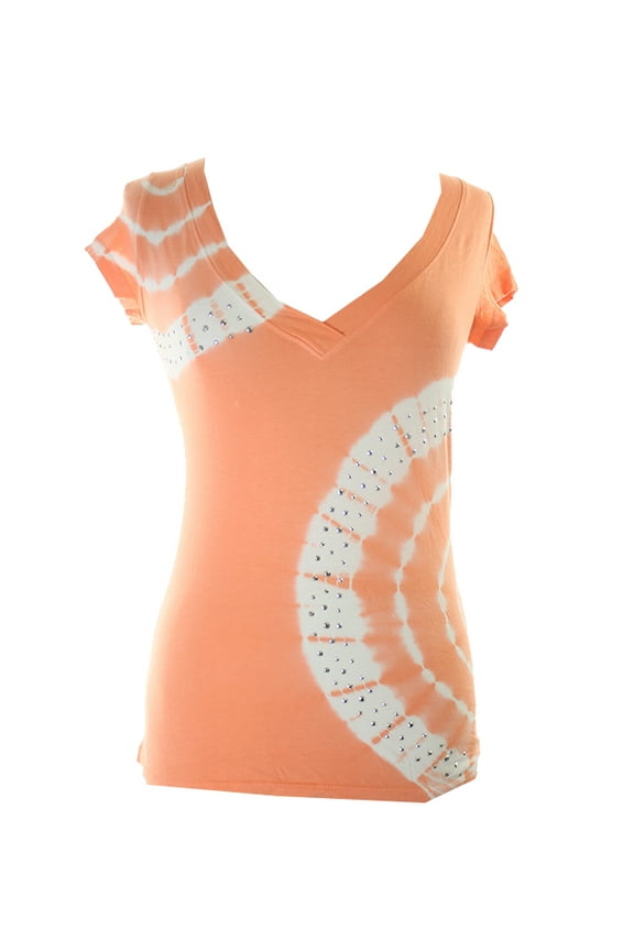 International Concepts Mango Tie-Dye Rhinestone Tee S
