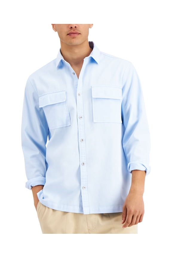 Mens Regular-Fit Twill Overshirt XLarge