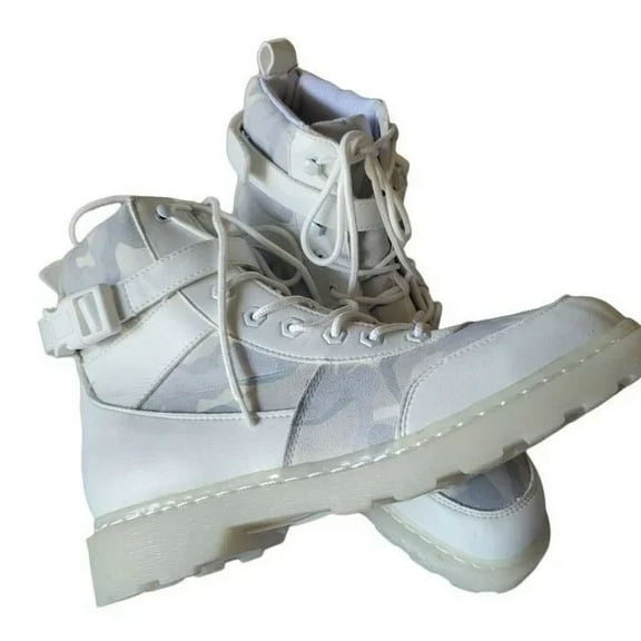 Inc International Concepts Mens Camo Boots, White Camouflage 10.5