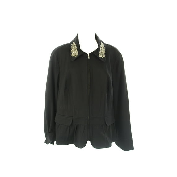 Inc International Concepts Plus Size Black Embellished Jacket 3X