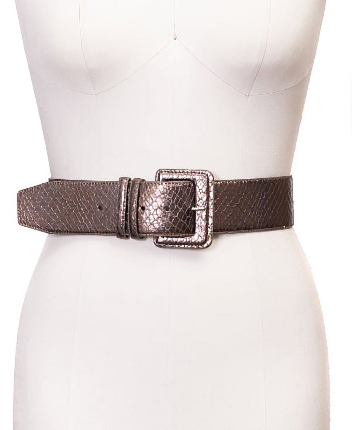 Inc International Concepts Snakeskin-Embossed Stretch Belt 
