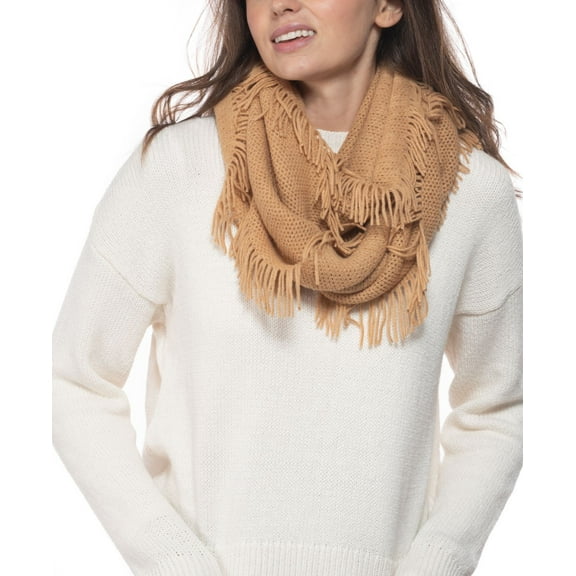 Inc International Concepts Solid Raschel Loop Scarf, One Size, Dark Beige