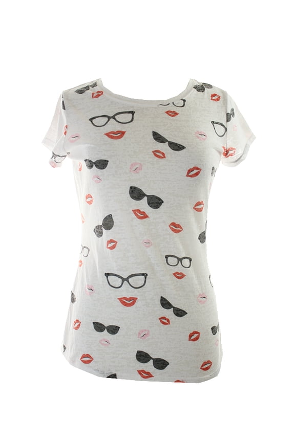 International Concepts  White Burnout Graphic Tee M