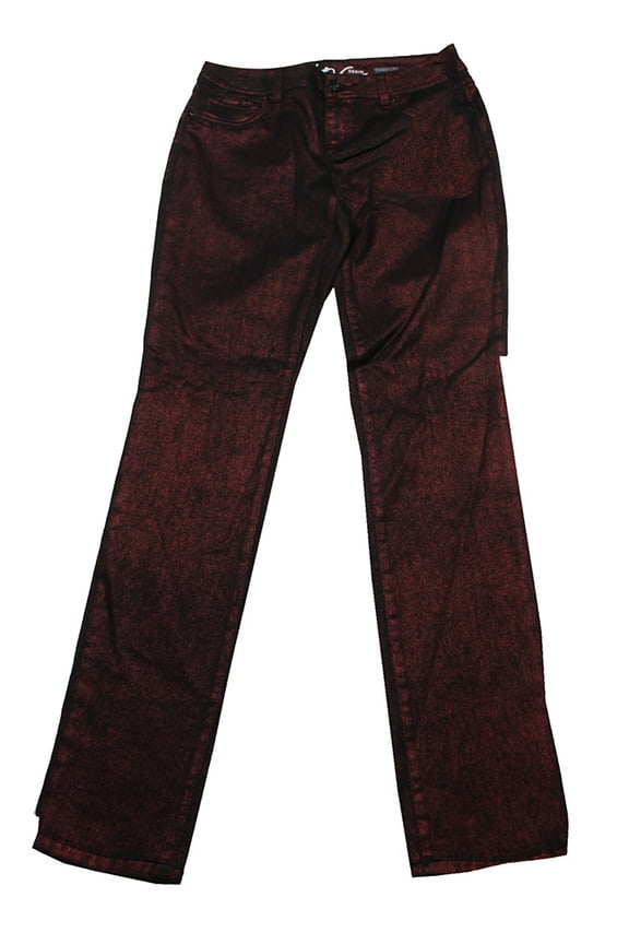 International Concepts Wine Berry Metallic Skinny Jeans 2