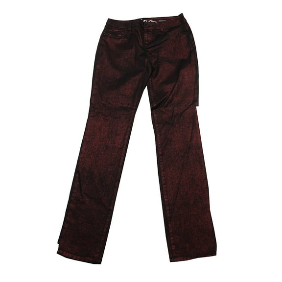 Inc International Concepts Wine Berry Metallic Skinny Jeans 2