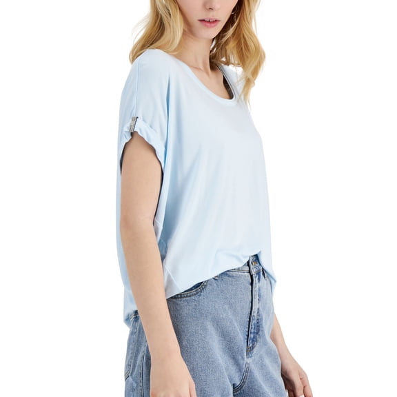 INC International Concepts Womens Dolman Sleeve Top Blue Sky L