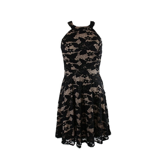 Inc International Concepts Womens Black Lace Halter Fit & Flare Dress 4