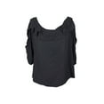 thumbnail image 1 of Inc International Concepts Womens Black Ruffled Off-The-Shoulder Blouse XS, 1 of 1