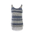 thumbnail image 1 of Inc International Concepts Womens Blue Open Knit Scoop Neck Patch Tank M, 1 of 3