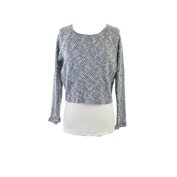 Inc International Concepts Womens Blue Textured Layered Sweater L