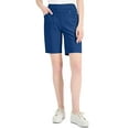 thumbnail image 1 of Inc International Concepts Womens High Rise Pull-On Bermuda Shorts Blue Marine 14, 1 of 1