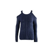 Inc International Concepts Womens Ink Cold-Shoulder Knit Sweater M