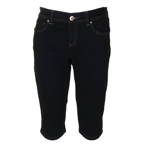 Inc International Concepts Womens Navy Blue Embroidered Pocket Jean Shorts 6P