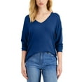 thumbnail image 1 of Inc International Concepts Womens V-Neck Tunic Blue Marine S, 1 of 1