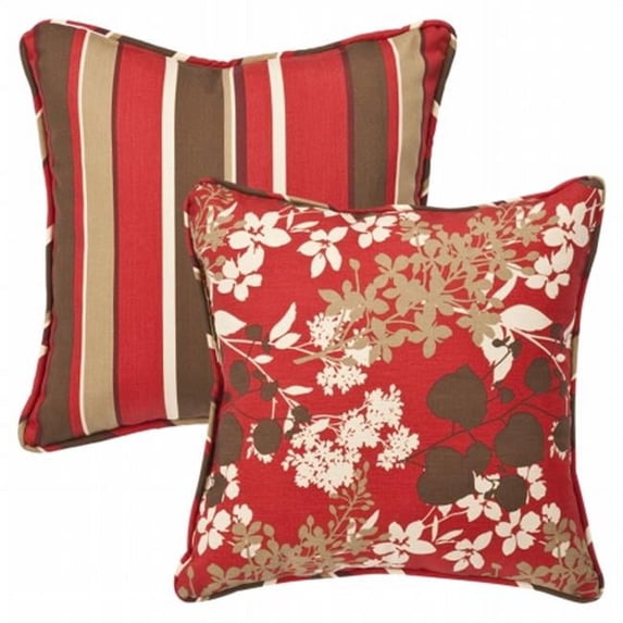 Inc. Montifleuri|Monserrat Reversible 18.5-Inch Throw Pillow (Set of 2)