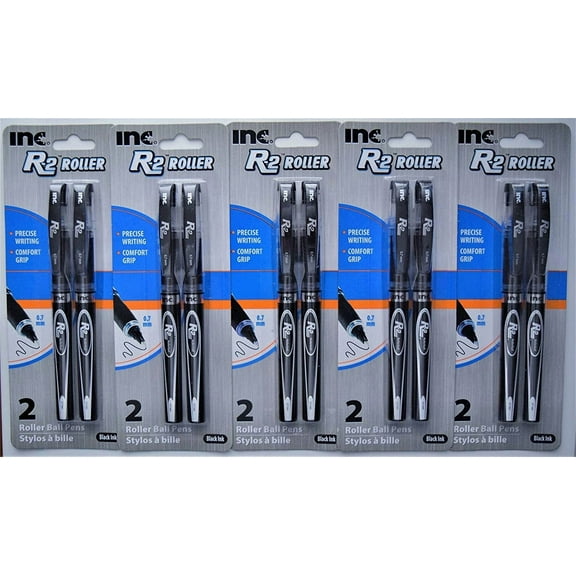 Inc. R-2 Roller Ball Pens, Black (5 packs of 2, 10 ct.)