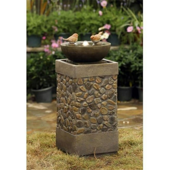 Inc Two Layers and Birds Fountain with Led Light