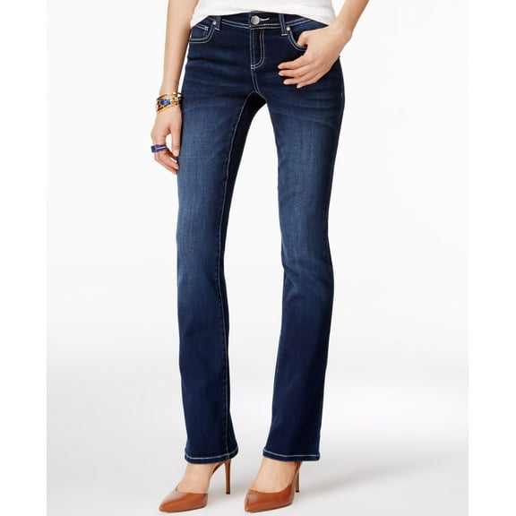 Inc Womens Mid Rise Medium Wash Bootcut Jeans Blue 2