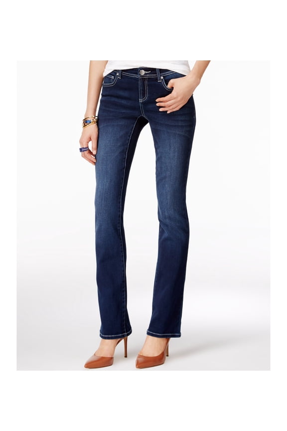 Inc Womens Mid Rise Medium Wash Bootcut Jeans Blue 2