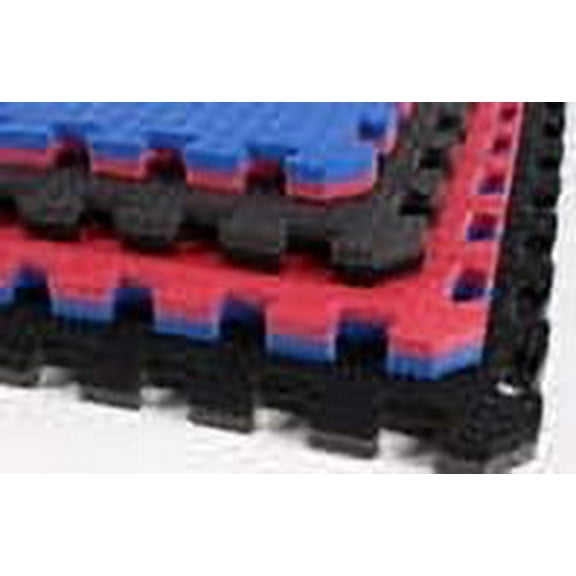 IncStores 7/8" Tatami Tiles Foam Interlocking Play Mats (Red/Blue)