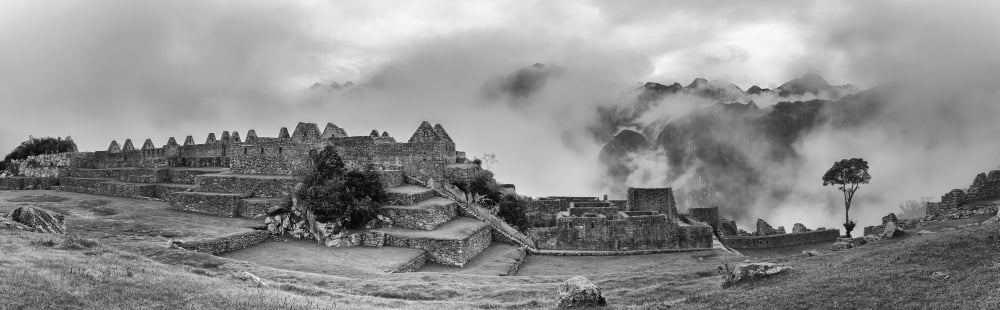 Inca City of Machu Picchu Urubamba Province Cusco Peru Canvas Art - Panoramic Images (12 x 36)
