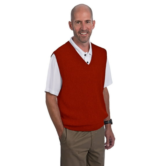 Inca Fashions - 100% Alpaca Golf Sweater Vest for Men in Many Colors