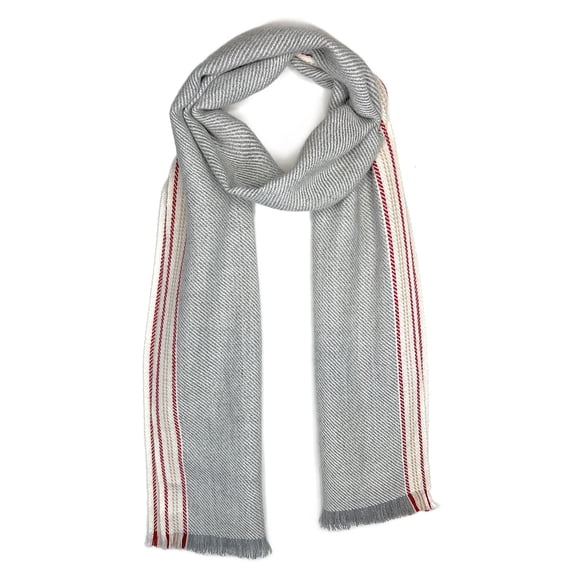 Inca Fashions - 100% Baby Alpaca Wool Pinstriped Scarf Lightweight, Soft & Warm Winter Scarf for Men & Women Handwoven Cold Weather Accessory for Travel & Everyday Wear