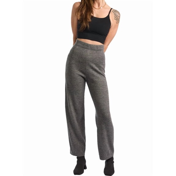 Inca Fashions - Alpaca Living Color Collection – Alpaca Sweater Knit Pant | Sustainable Minimalist Loungewear - (Gray - Small)