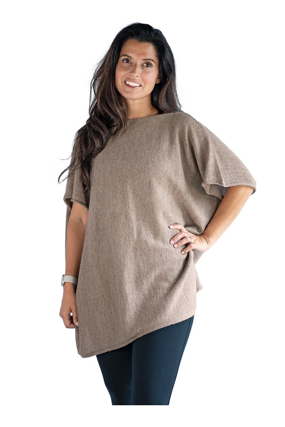 - Women’s Twist Front Poncho – Astoria Oversized Cross-Over Pullover – Soft, Lightweight, Reversible Sweater Top for Lounging, Travel & Everyday Layering